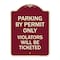 Signmission Parking by Permit Violators Will Ticketed Heavy-Gauge Aluminum Sign, 24" x 18", BU-1824-23452 A-DES-BU-1824-23452 - alternate 1